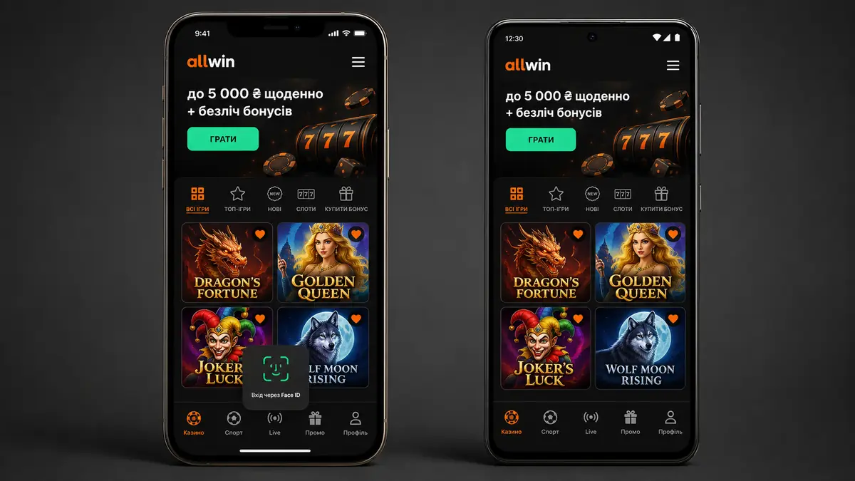 Мобільна версія Allwin Bet із PWA-режимом на Android і iOS